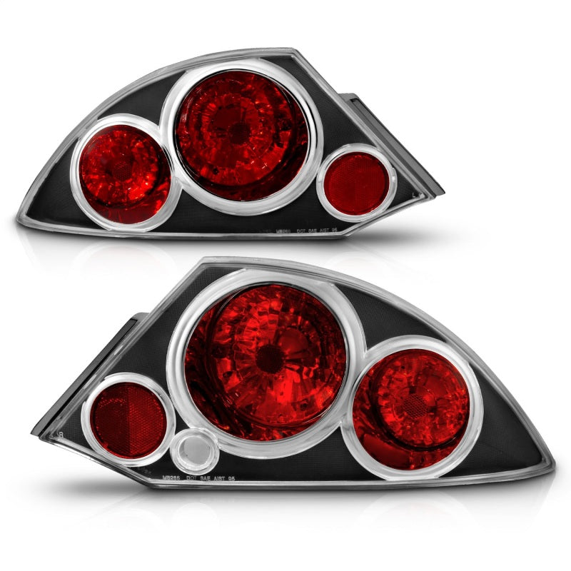 Anzo 2000-2005 Mitsubishi Eclipse Taillights Black 221081 Photo - Unmounted