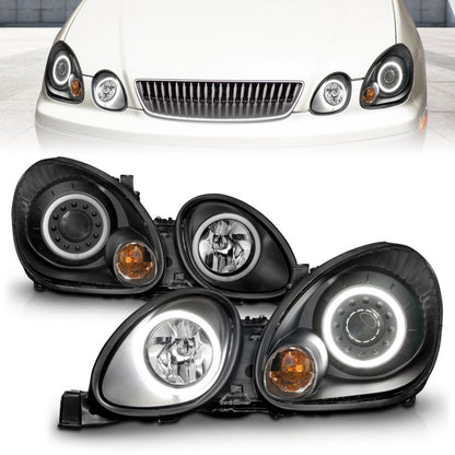 Anzo 1998-2005 Lexus Gs300 Projector Headlights w/ Halo Black 121144 User 1