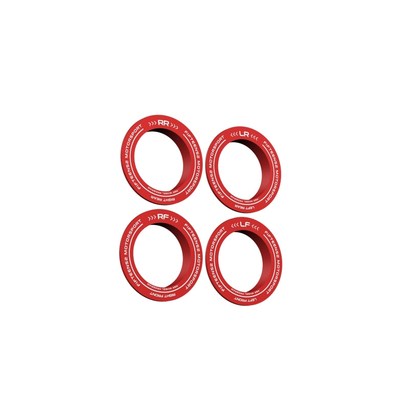 fifteen52 Holeshot RSR Center Ring - Corner Designation Set of Four - Red 52-RSRRING-RED-CD-SET 52-RSRRING-RED-CD-SET Photo - Primary