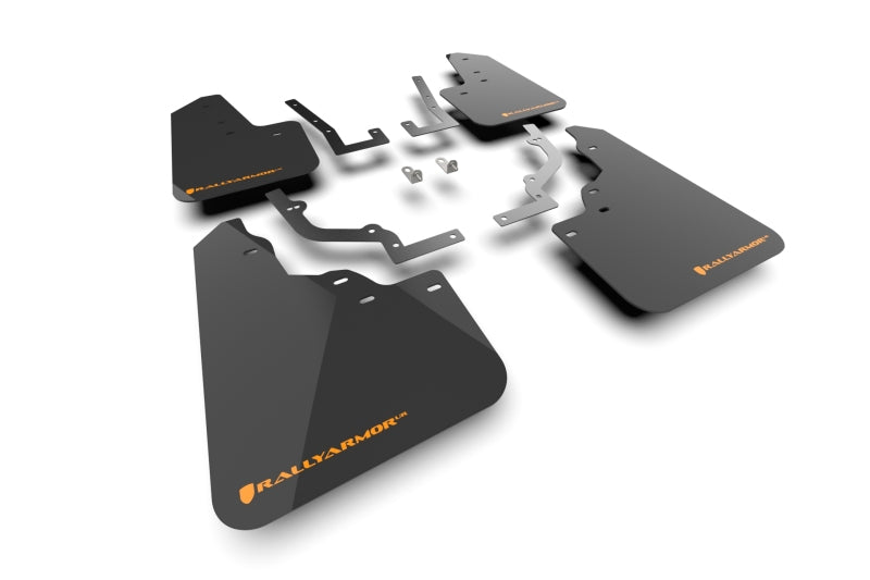 Rally Armor RAL UR Blk Flap/Orange Logo Body Armor & Protection Mud Flaps main image