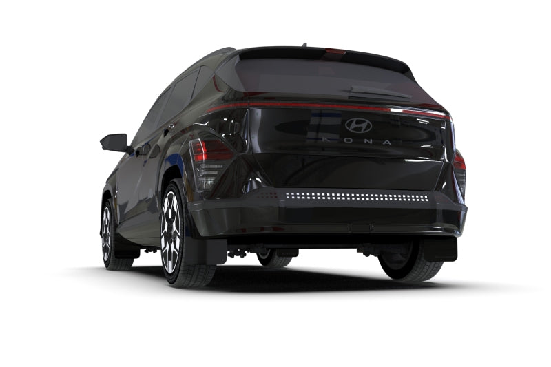 Rally Armor 2024 Hyundai Kona EV Black UR Mud Flap - Metallic Black Logo MF113-UR-BLK-MBK MF113-UR-BLK-MBK User 1