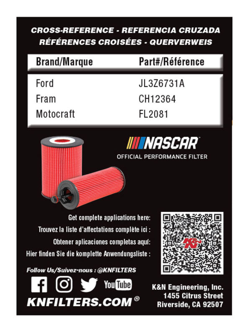 K&N Engineering Oil Filter KNEHP-7043 HP-7043 Photo - in package