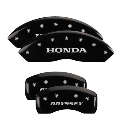 MGP 4 Caliper Covers Engraved Front Honda Engraved Rear Odyssey Black finish silver ch 20203SODSBK 20203SODSBK Photo - Primary