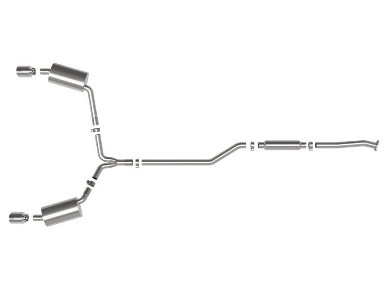 aFe 09-14 Acura TSX L4 2.4L Takeda 2-1/2in to 2-1/4in 304 SS Cat-Back Exhaust System w/Polished Tips 49-36629-P 49-36629-P Photo - Unmounted