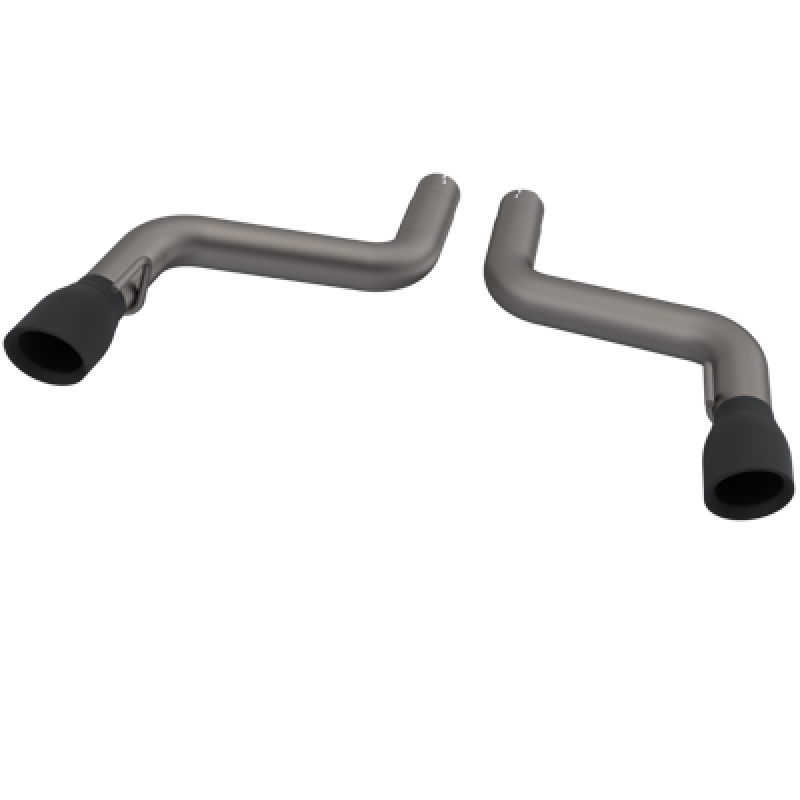 QTP 16-18 Chevrolet Camaro SS 6.2L 304SS Eliminator Muffler Delete Axle Back Exhaust w/4.5in Blk Tip 700116B 700116B Photo - Primary