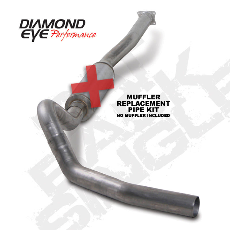 Diamond Eye Performance Diamond Eye KIT 4in CB SGL MFLR RPLCMENT PIPE SS 01-05 CHEVY/GMC 6.6L 2500/3500 K4110S-RP K4110S-RP Photo - Primary
