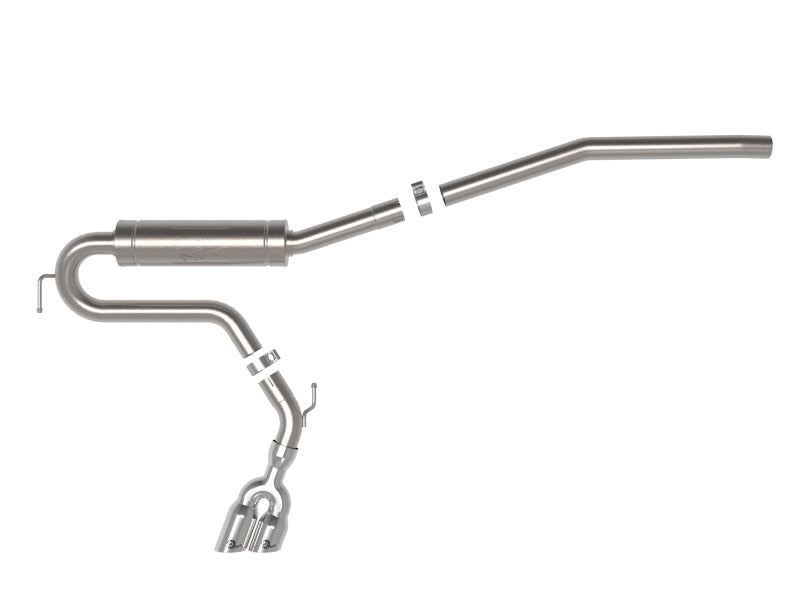 aFe 22-23 Ford Maverick EcoBoost L4 2.0L(t) Rebel Series 2-1/2in 304 SS Cat-Back w/ Polished Tip 49-33144-P 49-33144-P Photo - Unmounted