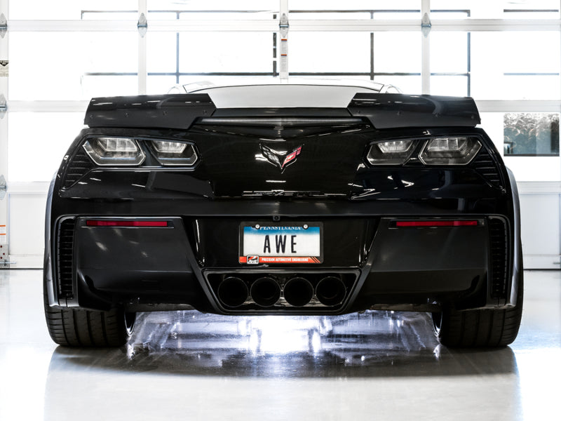 AWE Tuning 14-19 Chevy Corvette C7 Z06/ZR1 (w/o AFM) Touring Edition Axle-Back Exhaust w/Black Tips 3015-43143 3015-43143 Photo - Mounted