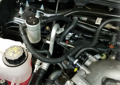 J&L 10-19 Ford Flex EcoBoost V6 Passenger Side Oil Separator 3.0 - Clear Anodized 3035P-C 3035P-C Photo - Mounted