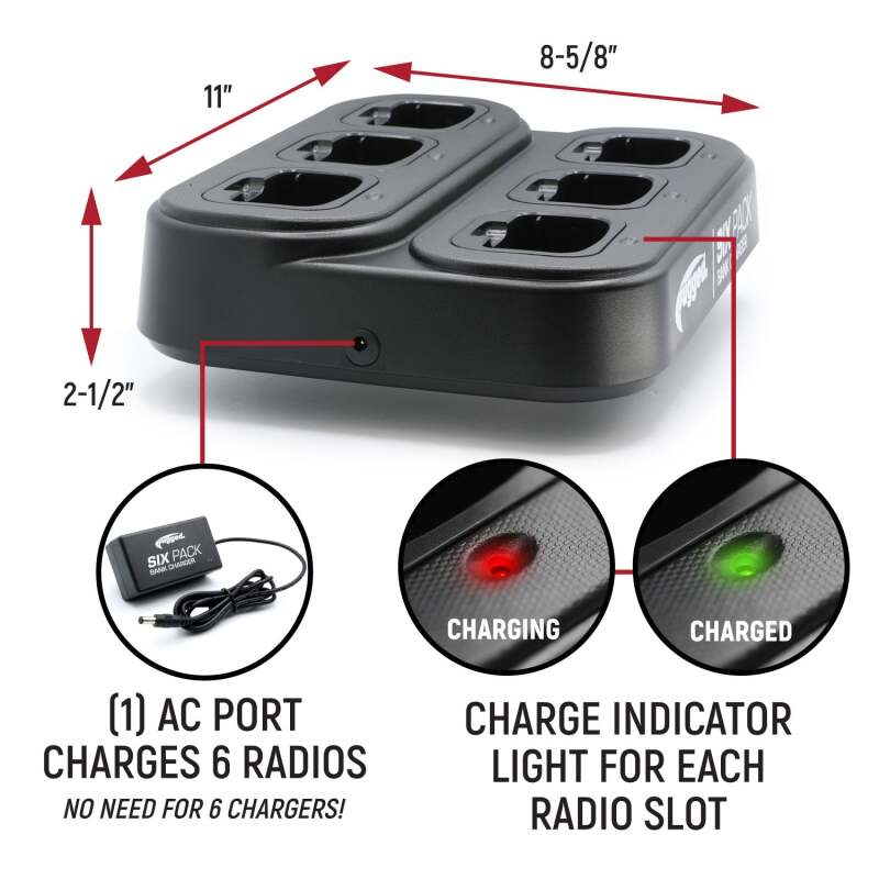 Rugged Radios 6-Pack Bank Charger for Handheld Radios RDH16 6PACK-RDH16 6PACK-RDH16 Photo - Primary