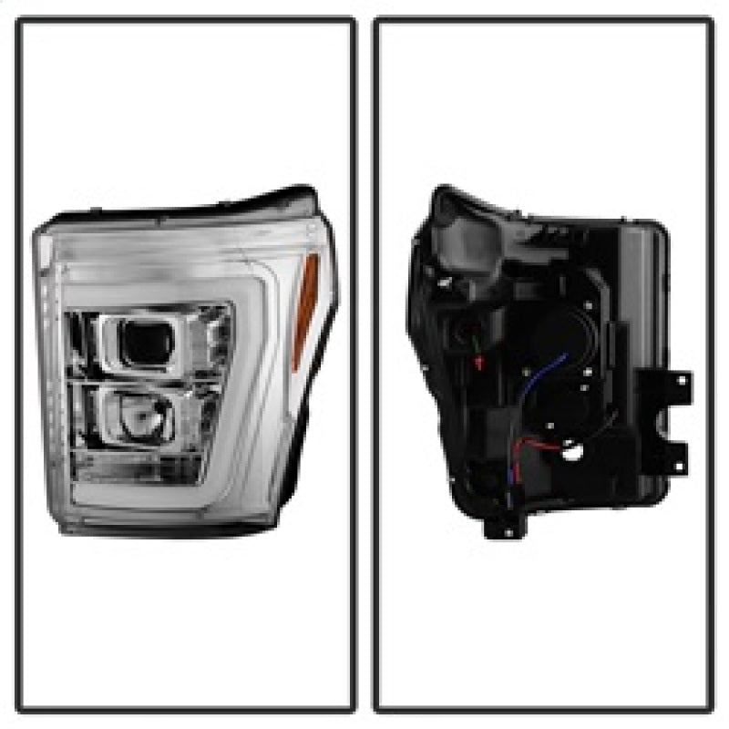 Spyder 11-16 Ford F-250/F-350 V2 Projector Headlights - Light Bar DRL - Chrome PRO-YD-FS11V2-LB-C 5084705 5084705 Photo - Unmounted