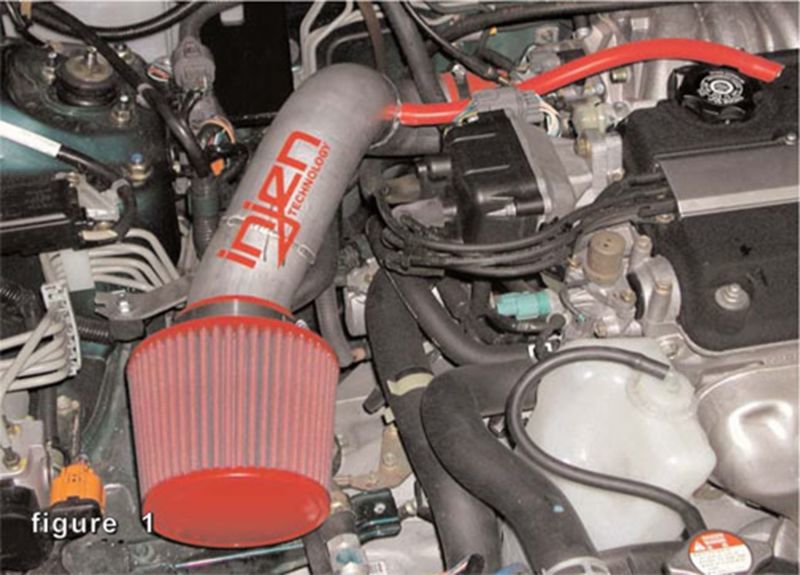 Injen 94-01 Acura Integra GSR L4 1.8L Black IS Short Ram Cold Air Intake IS1450BLK IS1450BLK Photo - Mounted