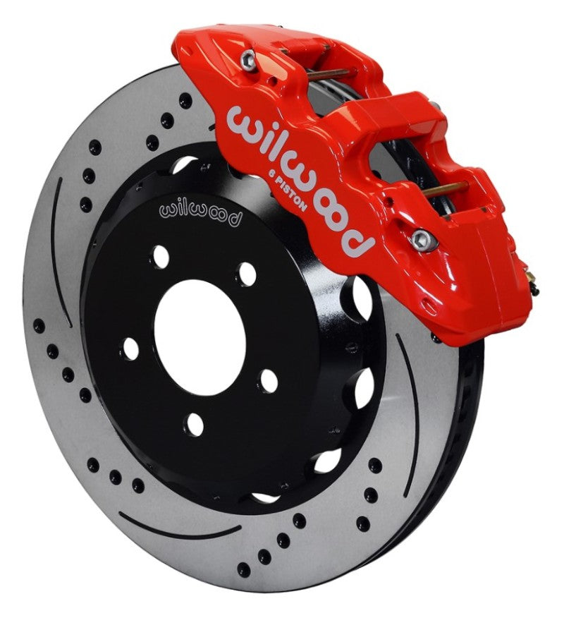 Wilwood AERO6 Front Hat Kit, 15.00, Drilled, Red, 2016-Up Camaro 140-14289-DR User 1