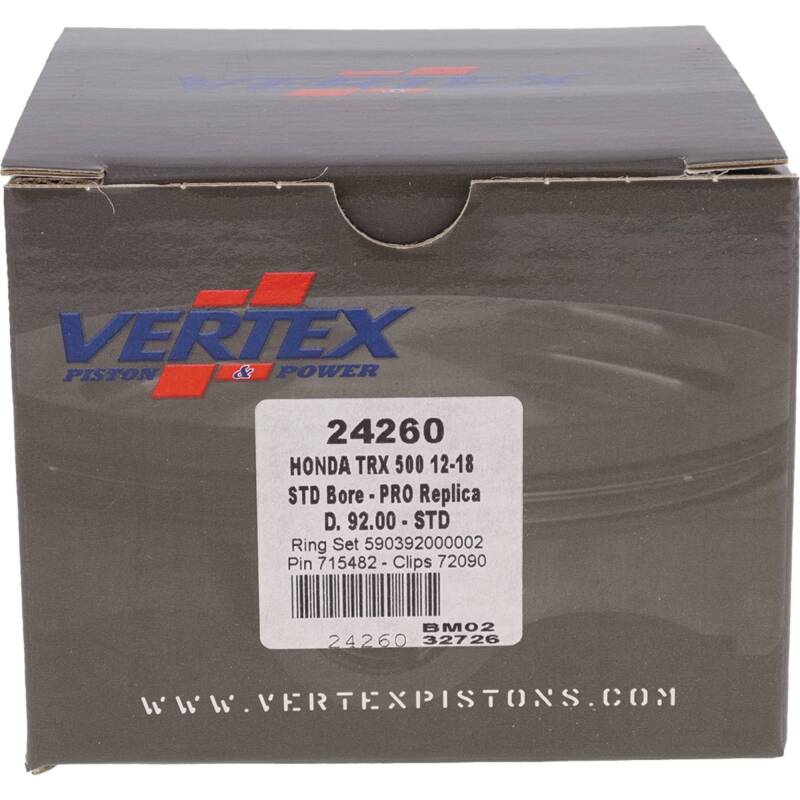 Vertex Pistons Vertex Piston 15-23 Honda Pioneer 500 500cc Forged Replica Piston Kit 24260 24260 Photo - Primary