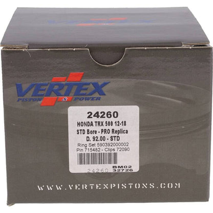 Vertex Pistons Vertex Piston 15-23 Honda Pioneer 500 500cc Forged Replica Piston Kit 24260 24260 Photo - Primary