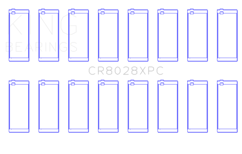 King Engine Bearings King Chevrolet Custom Performance 2.015 Housing / 1.888 Pin Performance Rod Bearings- Coated CR8028XPC CR8028XPC Photo - Primary