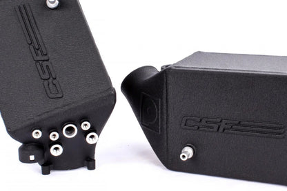 CSF 12-16 BMW M5 (F10) / 12-18 BMW M6 (F06/F12/F13) Twin Charge-Air-Cooler Set - Crinkle Black 8109 8109 Photo - Close Up