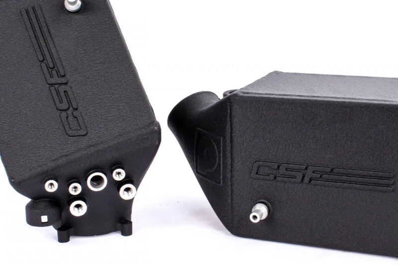 CSF 12-16 BMW M5 (F10) / 12-18 BMW M6 (F06/F12/F13) Twin Charge-Air-Cooler Set - Crinkle Black 8109 8109 Photo - Close Up