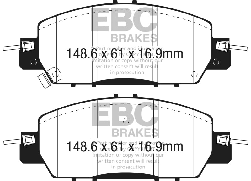 EBC 2016+ Honda Accord LX Sedan 2.4L Greenstuff Front Brake Pads DP23062 DP23062 Photo - Primary