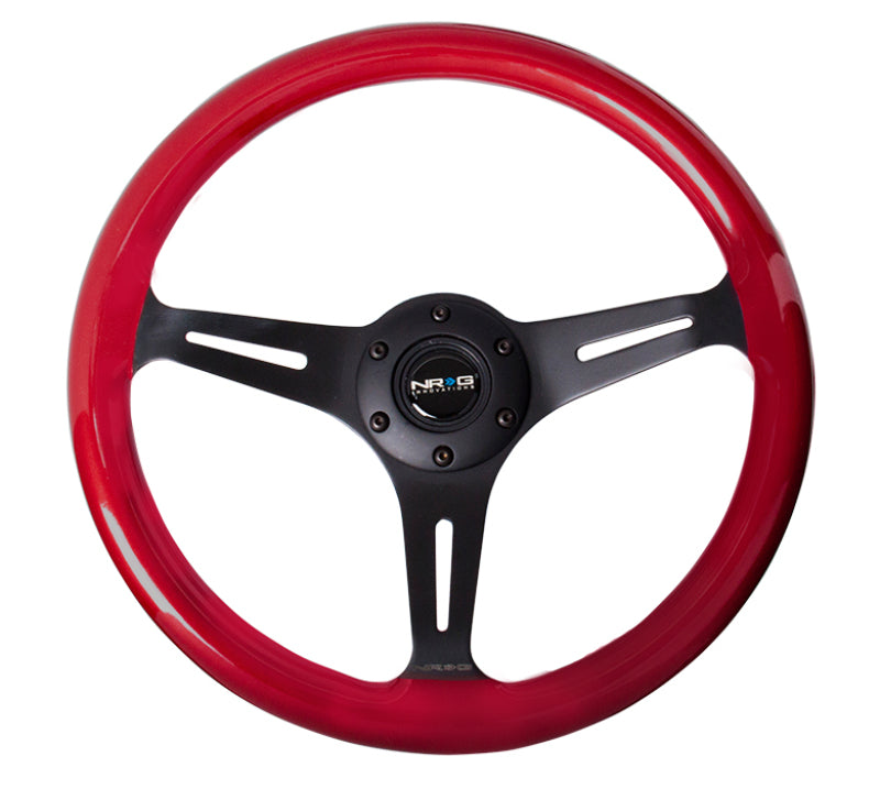 NRG ST-015 Black & Red Painted Wood Steering Wheel ST-015BK-RD Photo - Primary