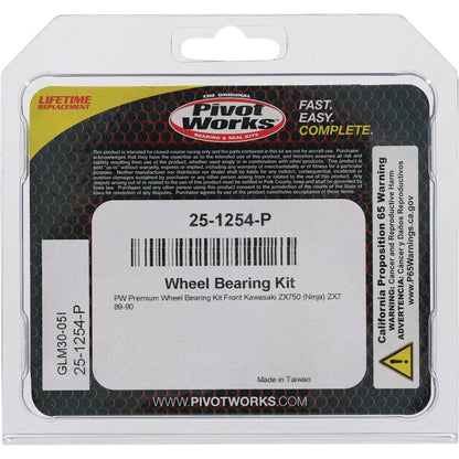 Pivot Works Kawasaki Wheel Bearing Kit Premium Bearings 25-1254-P 25-1254-P Photo - Primary