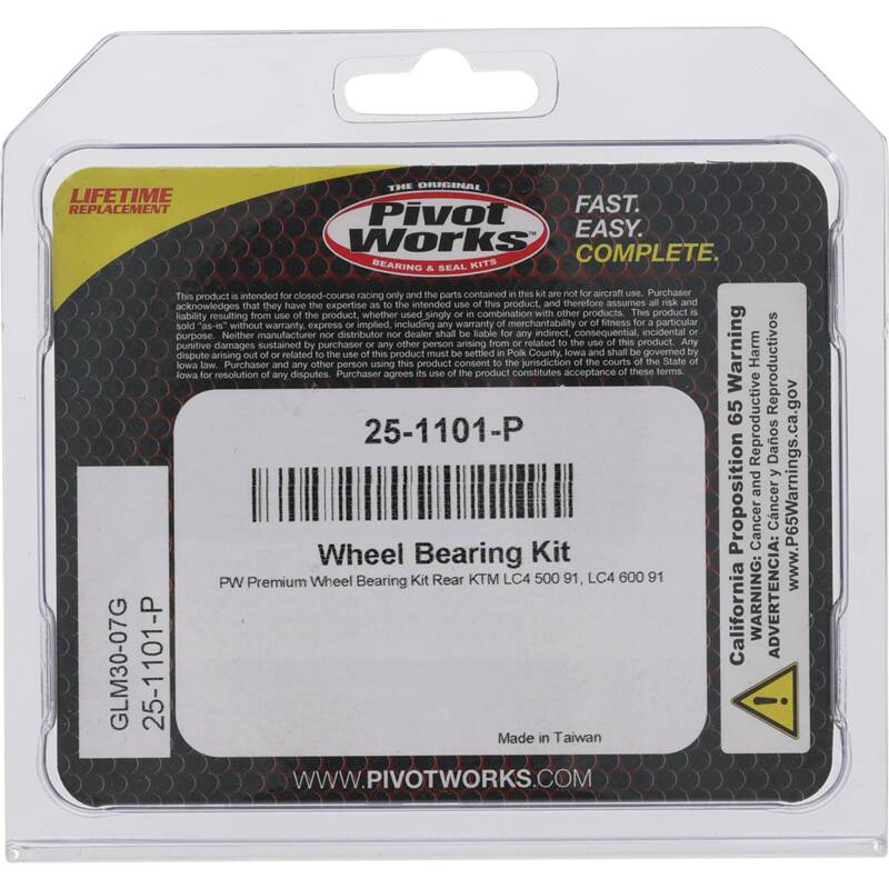 Pivot Works KTM Wheel Bearing Kit Premium Bearings 25-1101-P 25-1101-P Photo - Primary