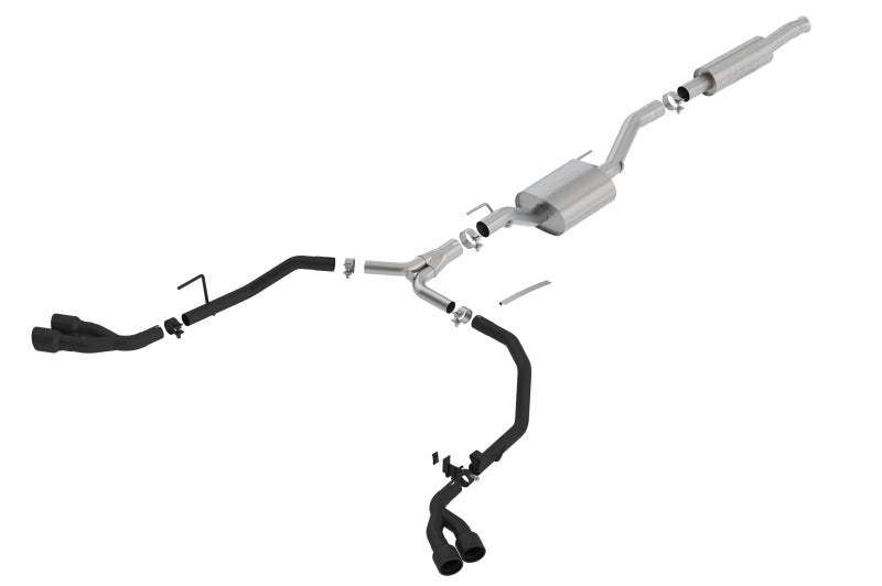 Borla 2020 Jeep Gladiator JT 3.6L V6 AT/MT AWD 2.75-2in ATAK Catback Ceramic Blk Tailpipe & Tips 140816CB 140816CB Photo - Primary