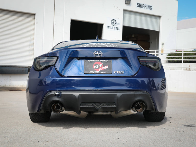 aFe Takeda Exhaust Axle-Back 13-15 Scion FRS / Subaru BRZ 304SS Carbon Fiber Dual Tips Exhaust 49-36023-C 49-36023-C Photo - Close Up