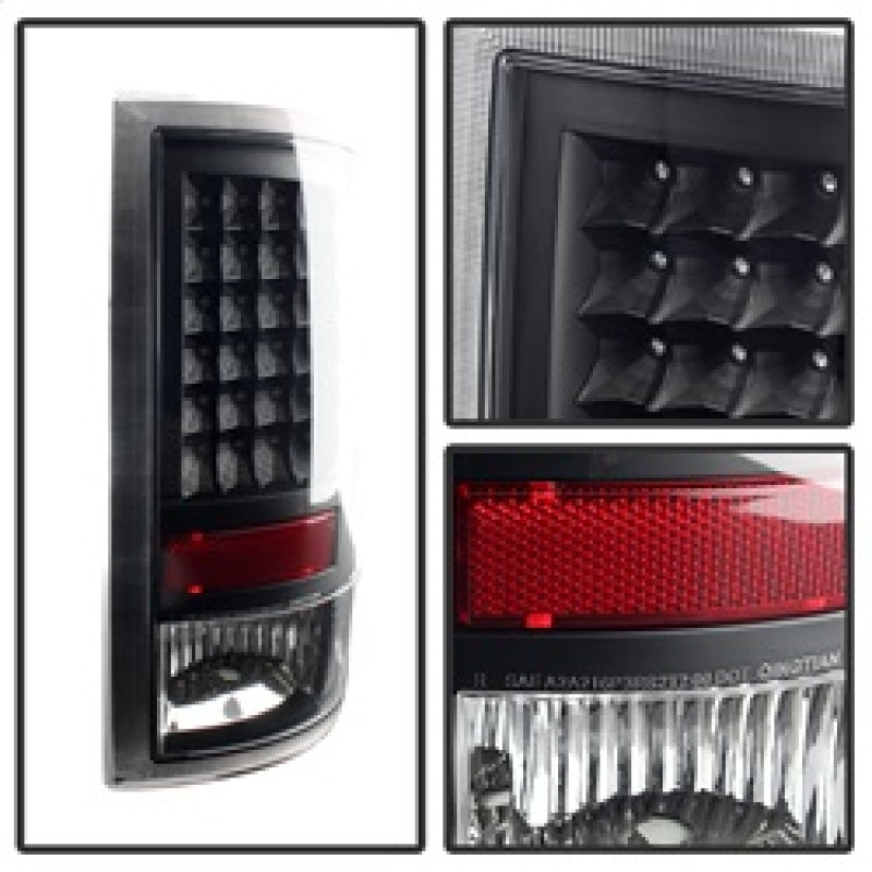 SPYDER Xtune Dodge Ram 1500 09-14 LED Tail Lights Incandescent Model Only Black ALT-JH-DR09-LED-BK 9025587 9025587 Photo - Unmounted