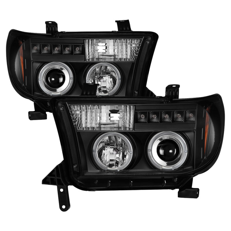 Spyder Toyota Tundra 07-133 Projector Headlights LED Halo LED Blk PRO-YD-TTU07-HL-BK 5012029 5012029 Photo - Primary