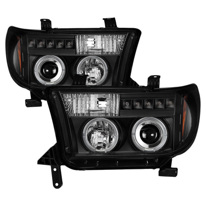 Spyder Toyota Tundra 07-133 Projector Headlights LED Halo LED Blk PRO-YD-TTU07-HL-BK 5012029 5012029 Photo - Primary