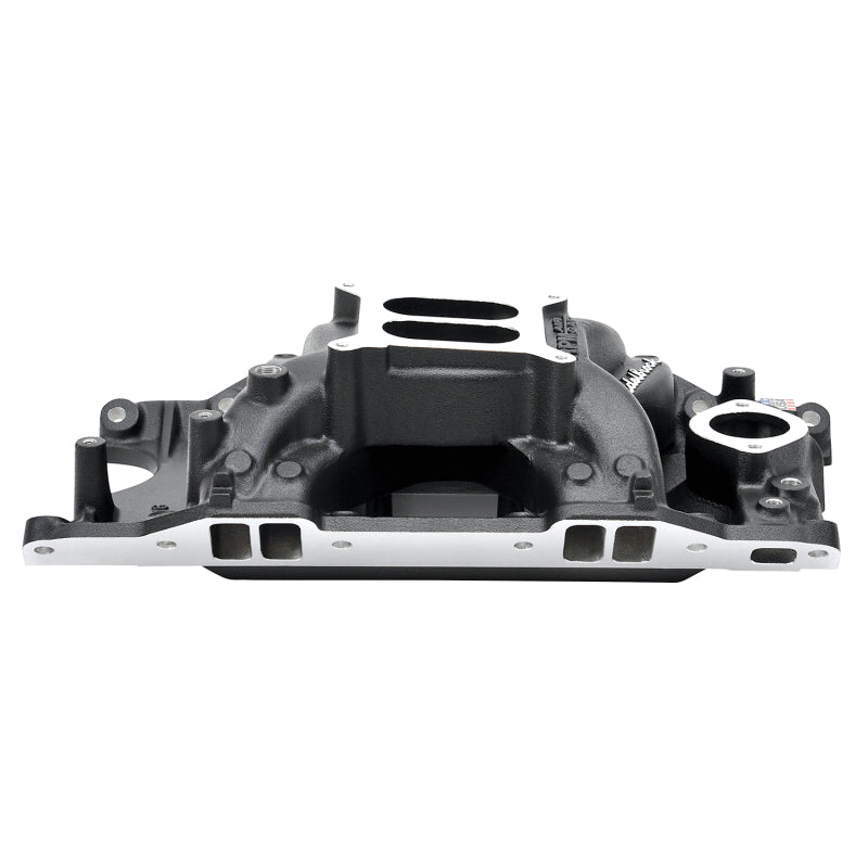 Edelbrock Intake Manifold, Rpm Air-gap, Small-block Chrysler 340-360, Black 75763 Photo - out of package