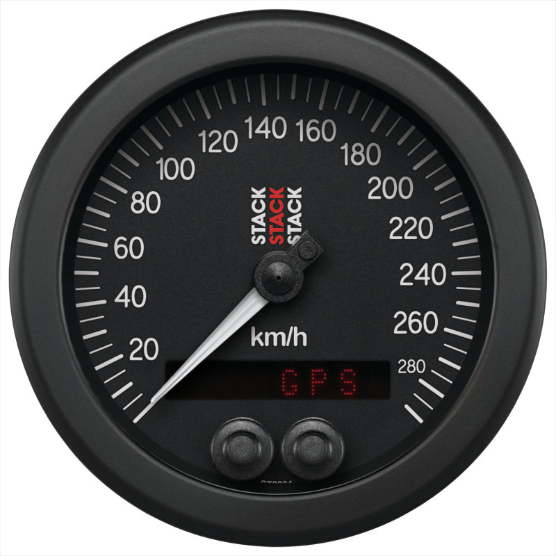 Autometer Stack Instruments 88mm 0-290 KM/H GPS Speedometer - Black ST3804 ST3804 Photo - Primary