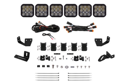 Diode Dynamics Prinsu/Sherpa Roof Rack SS5 6-Pod CrossLink Mounting Kit - Sport White Driving DD7818 DD7818 Photo - Primary