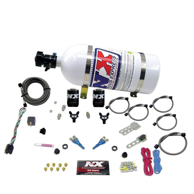 Nitrous Express Ford EFI Dual Nozzle Nitrous Kit (100-300HP) w/10lb Bottle 20115-10 20115-10 Photo - Primary