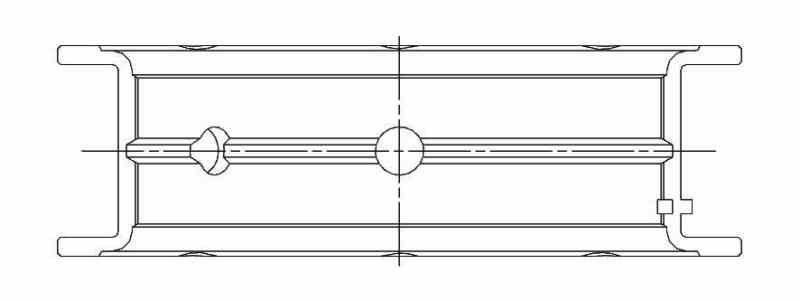 ACL Chevy V8 4.8/5.3/5.7/6.0L Race Series Standard Size Main Bearing Set 5M7298H-STD 5M7298H-STD Technical Drawing