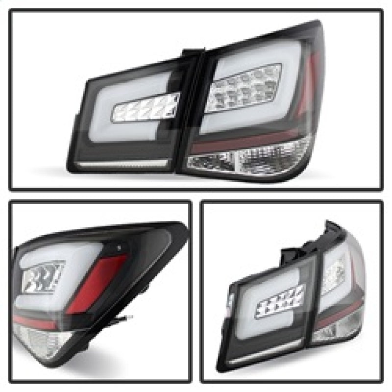 Spyder Chevy Cruze 2011-2014 Light Bar LED Tail Lights Black ALT-YD-CCRZ11-LBLED-BK 5076595 5076595 Photo - Unmounted