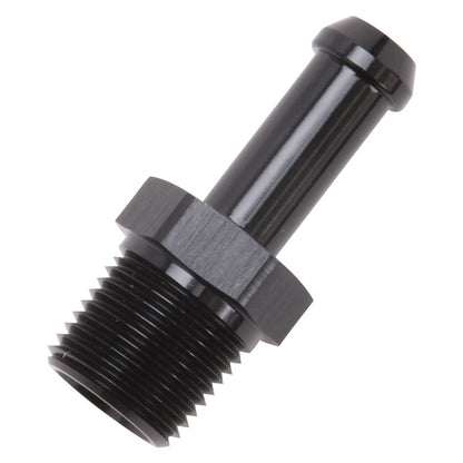 Edelbrock Hose End, Straight, 3/8" NPT to 3/8" Barb, Black Anodize 8117 Photo - Unmounted