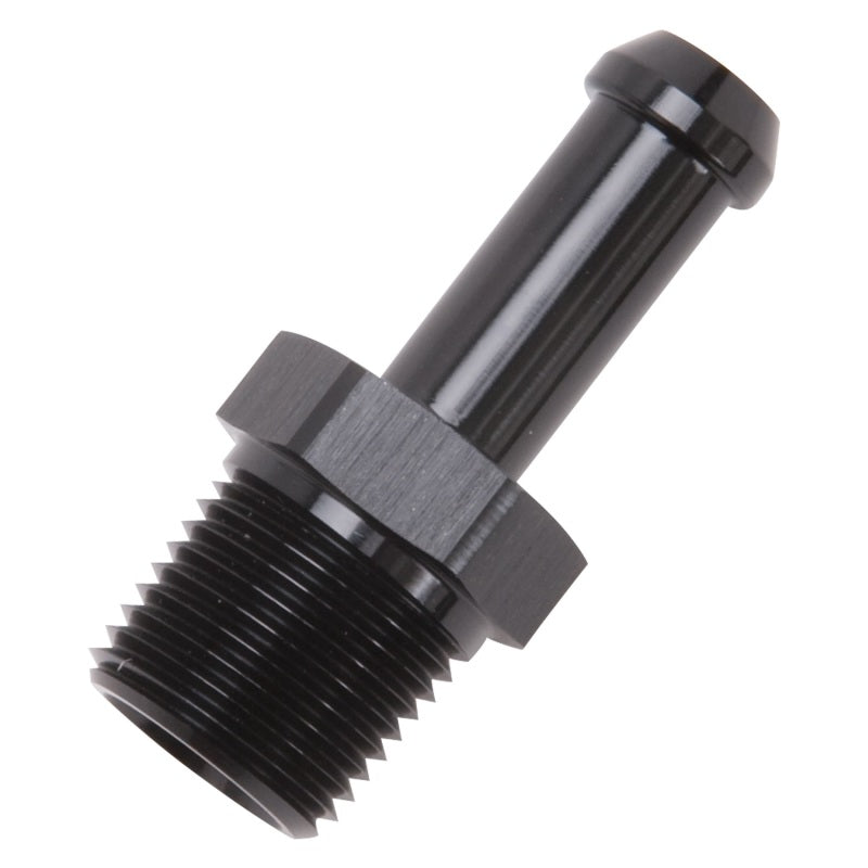 Edelbrock Hose End, Straight, 3/8" NPT to 3/8" Barb, Black Anodize 8117 Photo - Unmounted