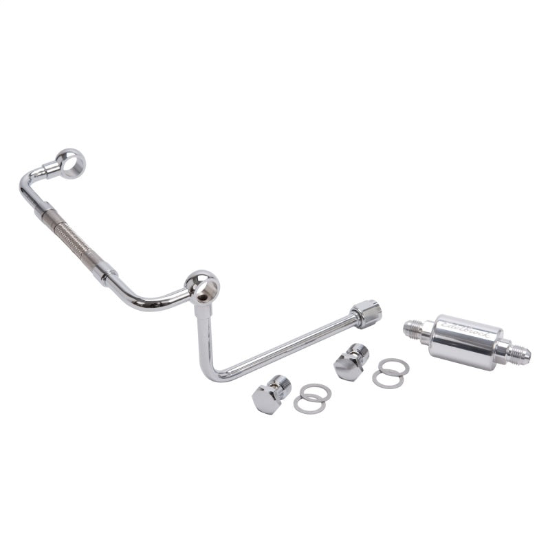 Edelbrock Dual-Feed Line/Thunder Series Carb w/Polished Fuel Filter 8128 Photo - Unmounted