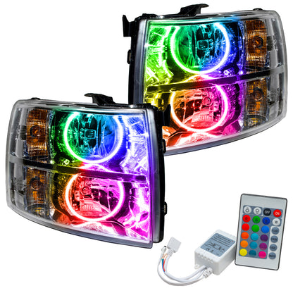 ORACLE Lighting Oracle 07-13 Chevrolet Silverado SMD HL - Round Style - ColorSHIFT w/ Simple Controller 7007-504 7007-504 Photo - Primary