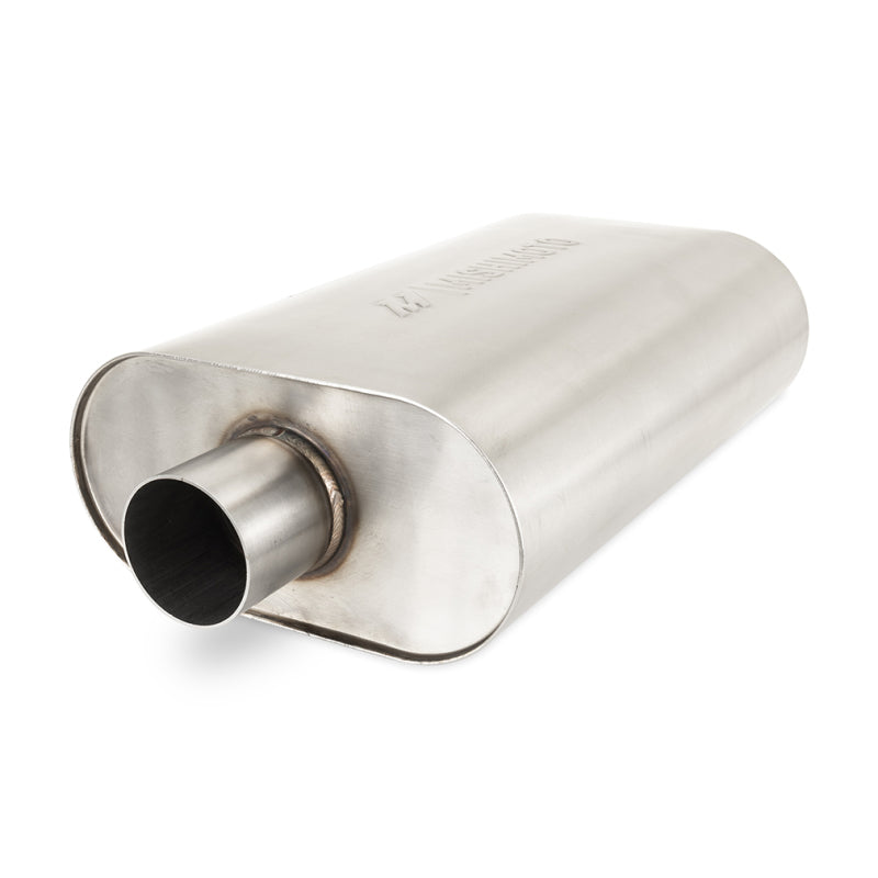 Mishimoto Universal Muffler with 2.5in Center Inlet/Outlet - Brushed MMEXH-MF-25CCBR