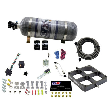 Nitrous Express Single Entry Crossbar 8500 Based Throttle Body Nitrous Kit w/12lb Composite Bottle 63980-12 63980-12 Photo - Primary