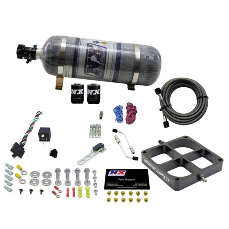 Nitrous Express Single Entry Crossbar 8500 Based Throttle Body Nitrous Kit w/12lb Composite Bottle 63980-12 63980-12 Photo - Primary