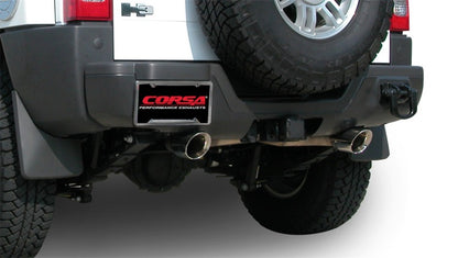 Corsa Performance 06-08 Hummer H3 3.5L Polished Sport Cat-Back Exhaust 14212 Photo - Mounted