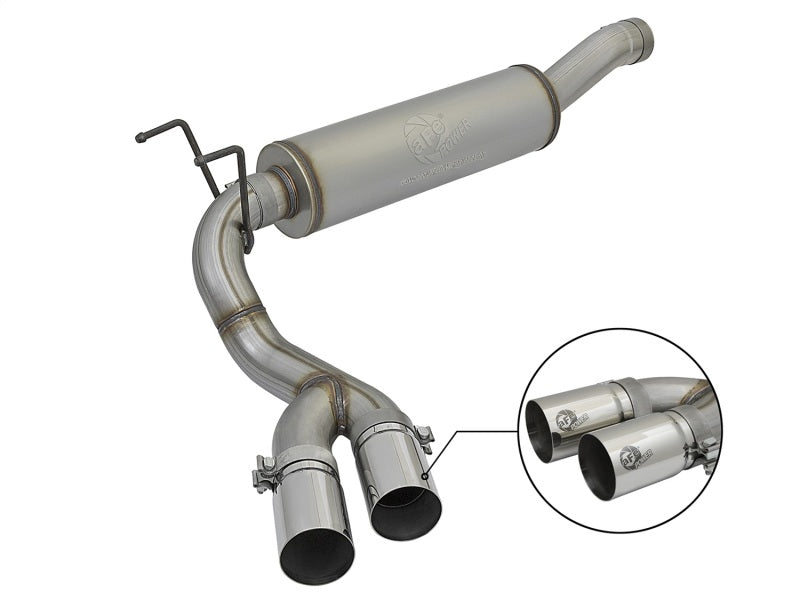 aFe Rebel Series 3-1/2in Stainless Steel Cat-Back Exhaust System 49-42057-P Photo - Primary