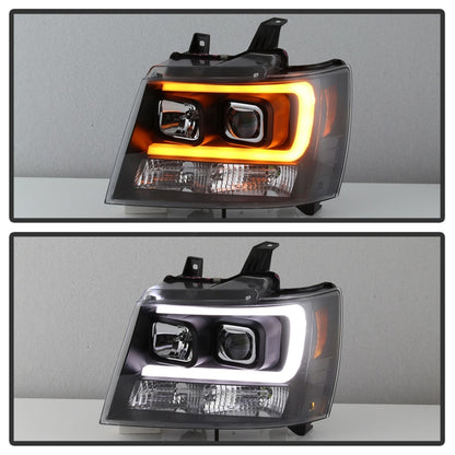 Spyder 07-14 Chevy Suburban/Tahoe V2 Projector Headlights LED Turn Sig Black PRO-YD-CSUB07V3-SB-BK 5086242 5086242 Photo - Unmounted