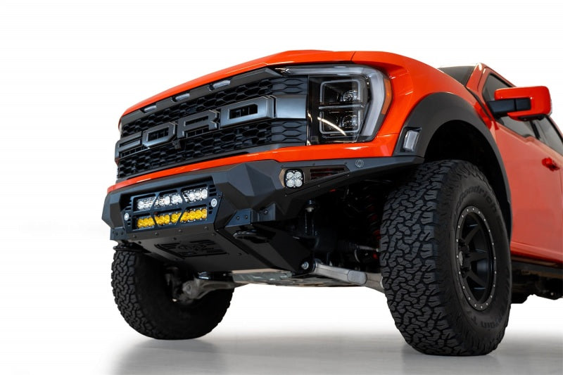 Addictive Desert Designs 2021+ Ford Raptor Bomber Front Bumper w/ Dual 20IN LED Mounts F210012140103 F210012140103 Photo - Mounted