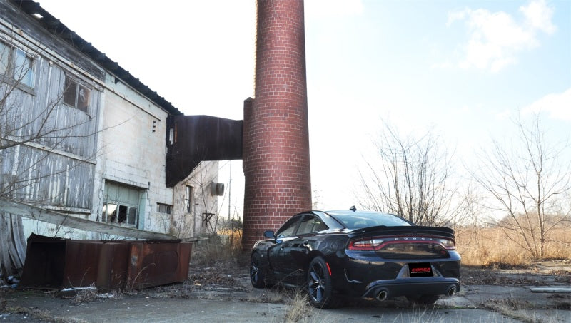 Corsa Performance 15-16 Dodge Charger SRT/Scat Pack/R/T 6.4L Polished Xtreme Cat-Back 14996 Photo - Mounted