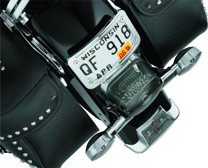 Kuryakyn Laydown Curved License Plate 9171 9171 Photo - Primary